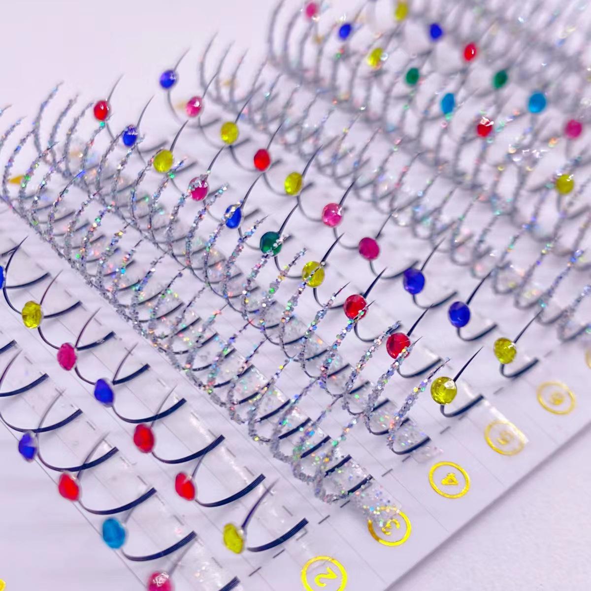 

Colorful Diamond DIY False Eyelash Set for Spring/Summer Model 12