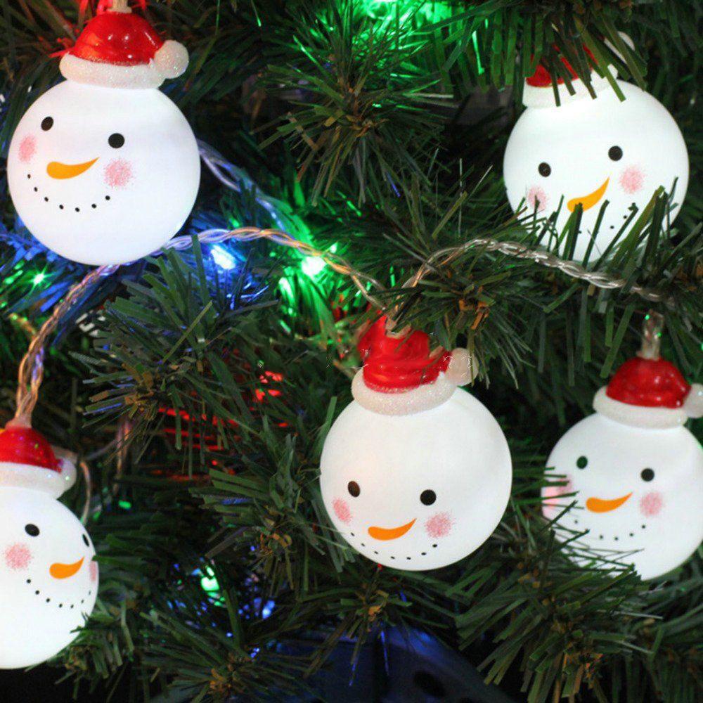 Led String Light Christmas Snowman Lamp Party Decoration Pendant Children Room
