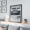 Black and White Lana Del Rey Newspaper Poster Aesthetics Girl Singer Rapper Canvas Painting Print Wall Art Mural Home Room Decor