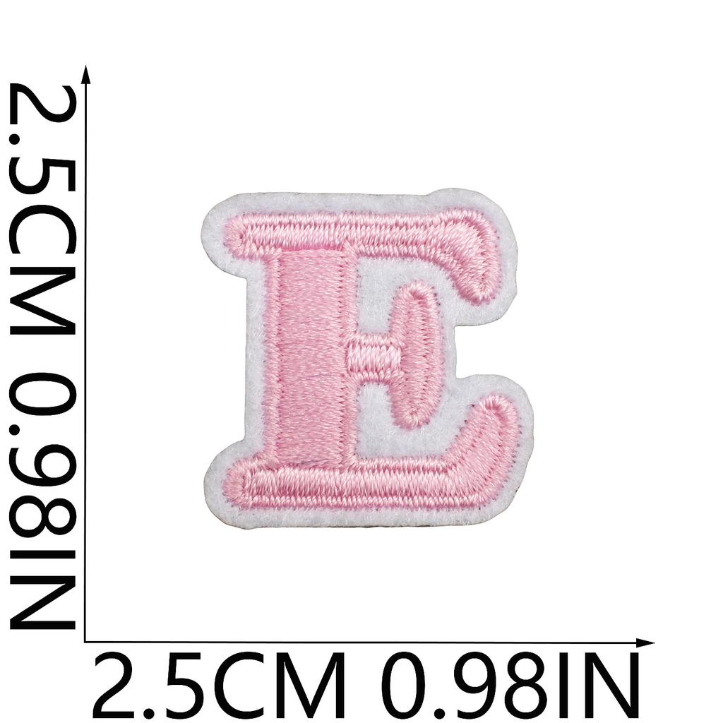 Mini Pegatina de Tela Bordada con Alfabeto Inglés Tamaño Pequeño DIY para Bolso Cambiante Parche Decorativo Pegatina Etiqueta Bordada por Computadora Número