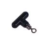 Zip Black T-Swivel Fishing Swivels Fishing Line Slider Beads Carp Rig Rings Clip Rolling Swivel