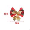 4Pcs Christmas Bow Bell Supplies Glitter Pendant Crafts Topper Charm Xmas Tree Hanging Decorations