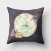 Outer Space Style Polyester Throw Pillow Case Spaceship Astronaut Print Cushion Cover Decorative For Sofa Bed Home Living Room