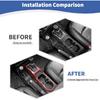 RT-TCZ for Jeep JL Gear Shift Cup Holder Panel Trim Cover for Jeep Wrangler JL JLU 2018 Up for Gladiator JT 2020 Up Red Carbon Fiber Interior