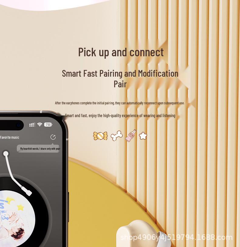 Sanrio Q1 Semi-In-Ear Wireless Bluetooth Headphones for Sports and Gaming