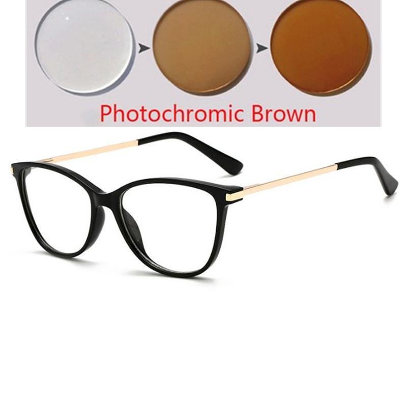 Anti Blue Light Cat Eye Myopia Glasses Women Brand Designer Spring Leg Prescription Spectacles Frame Diopter 0 -0.5 -0.75 To -6