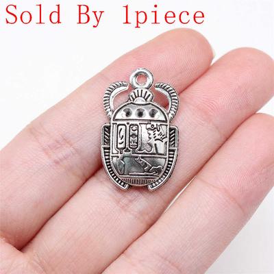 10 PCS Ancient Egyptian Scarab Charms for Jewelry Making Component Parts DIY Craft