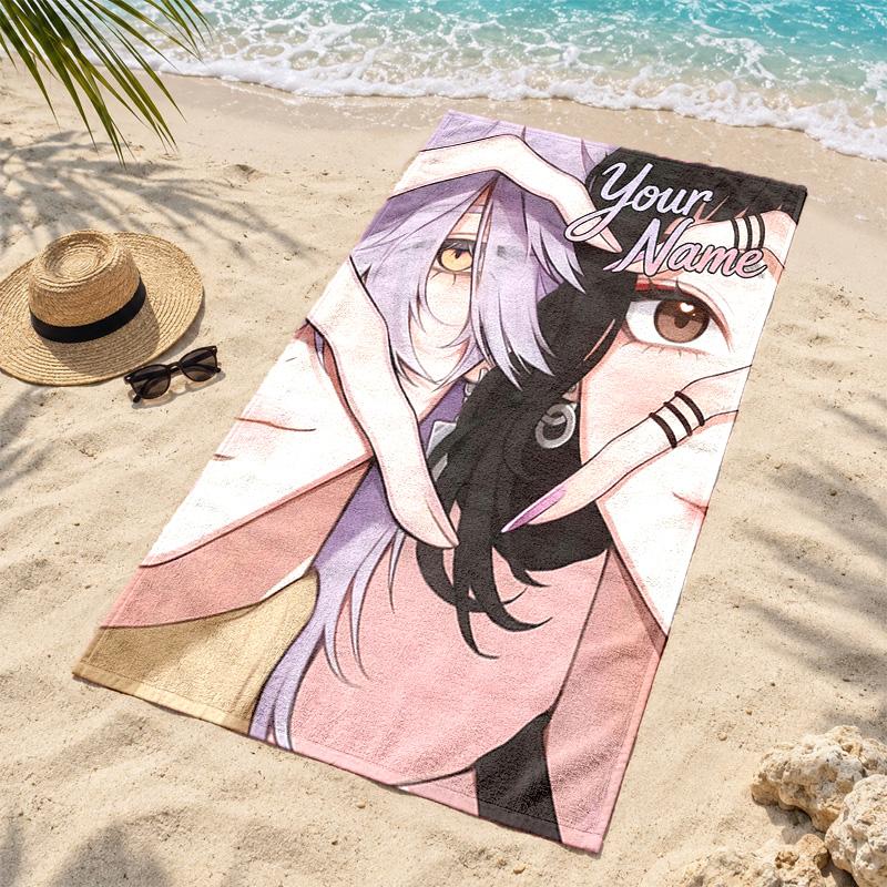 Kpop Demon Hunters Custom Name Beach Towels Also Serve As Bath Towels Summer Essential a Musthave for the Outdoors the Beach and the Pool