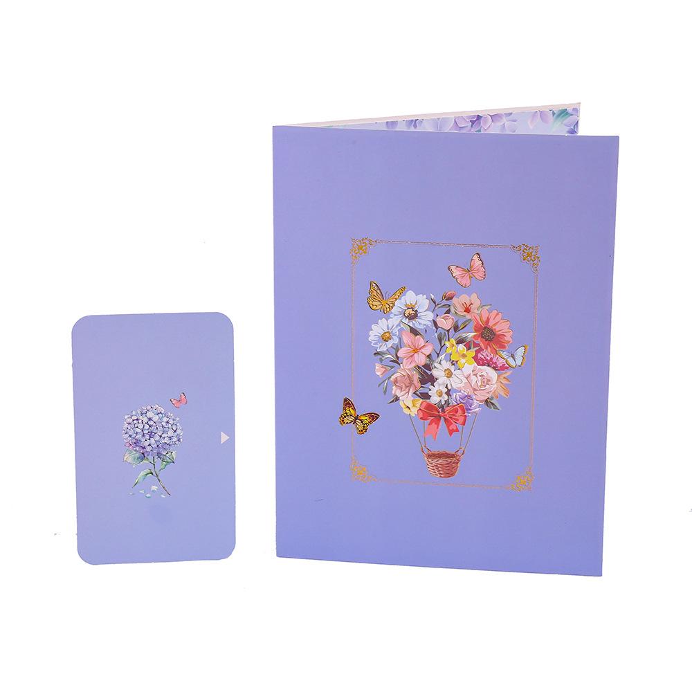1 PC Butterfly Series 3D Stereoscopic Handmade Card Folding Hollow Design Gift Card