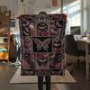 Butterfly Decoration Print Flannel Blanket, High Quality Comfortable for All Seasons, Home Decor, Warmth and Comfort, Perfect for Christmas Gifts32