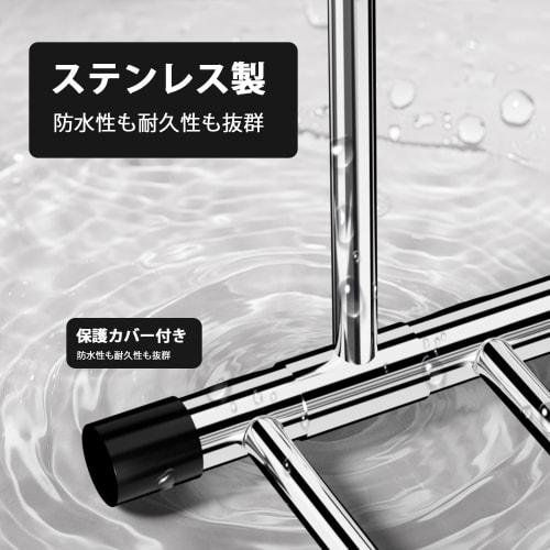 LENSKINS Balcony Clothes Dryer, Extendable, No Assembly Required, Stainless Steel Reinforced, Foldable, Indoor Clothes Dryer, Futon Dryer, Balcony Clo