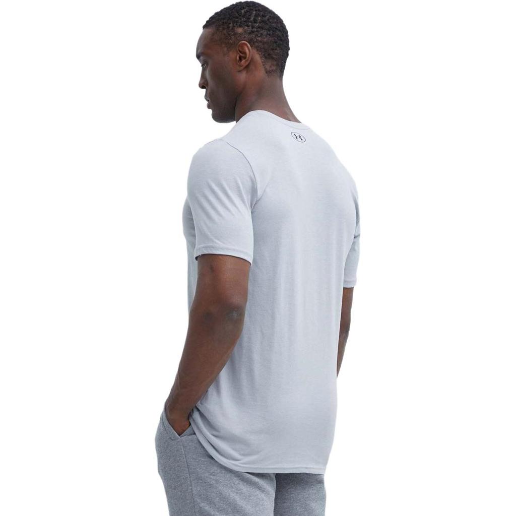 Under Armour Minimalist Letter Logo Print Crew Neck Short Sleeve T-Shirt Men Tops Slate-Gray 1382915-011