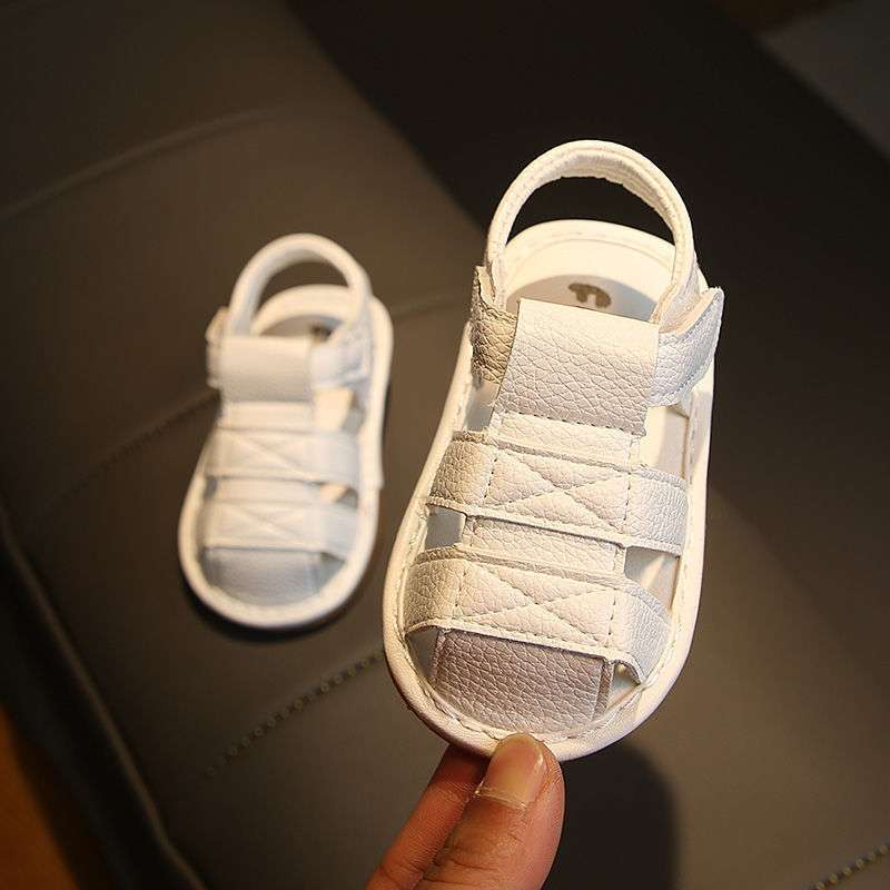 Summer baby sandals baby toddler shoes 0-1-2 years old men and women non-slip soft-soled princess shoes bag head called shoes