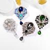 1Pcs Wedding Bridal Bouquet Clear Crystal Rhinestone Teardrop Dangle Brooch Pin Hot Women Men Brooch Clothing Accessories