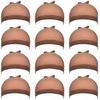 12pcs Stocking Wig Caps Unisex Nylon Stretchable Mesh Wig Cap Hair Care Kits Women Care Tool
