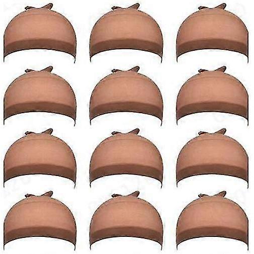12pcs Stocking Wig Caps Unisex Nylon Stretchable Mesh Wig Cap Hair Care Kits Women Care Tool
