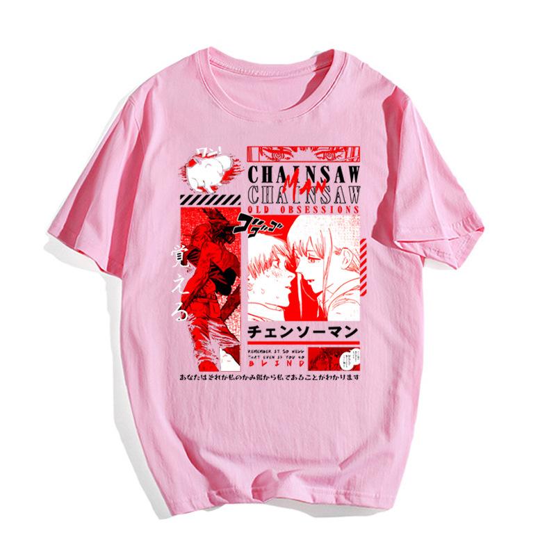 A Corpse Is Talking Japanese Anime Chainsaw Unisex Tshirt Cotton Graphic Tee Unisex Unisex Summer Streetwear