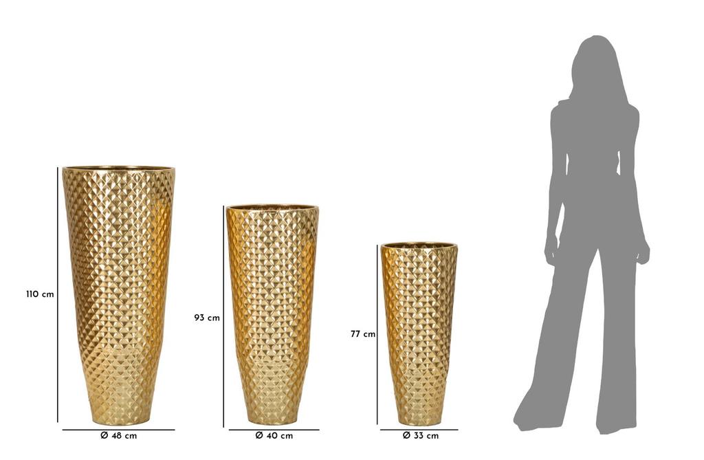 Vase Holder Glotty Set3 Pcs Cm Ø 48X110-40X93-33X77