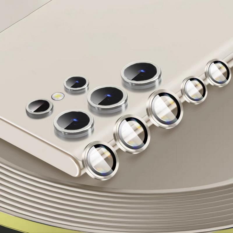 

Защитная пленка для объектива камеры из алюминиевого сплава, металлическая закаленная стеклянная пленка для камеры Samsung S24 Ultra Galaxy S23 Ultra Аксессуары Samsung S23 Ultra белый