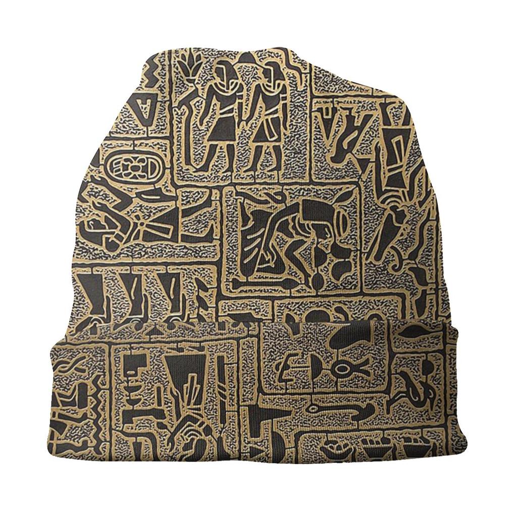 Hieroglyphische Symbole Motorhaube Ägyptische Mythologie Altes Ägypten Götter Atum Horus Osiris Skullies Beanies Caps Kreative Stoffhüte