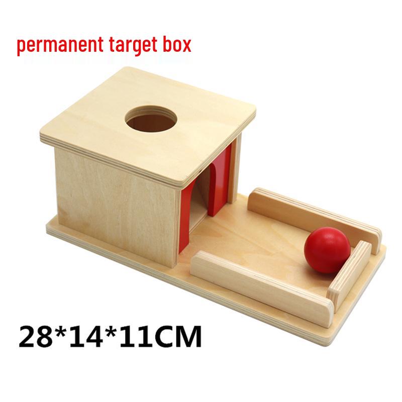 Montessori Infant & Toddler Triangular Prism Matching Box & Three-Color Ring Set - Early Education Teaching Aids.