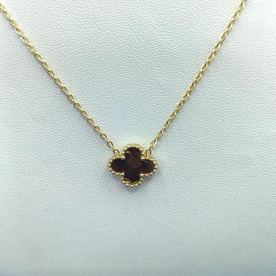 

13мм Подвеска Легкая Роскошь Четырехлистный Клевер Титановая Сталь Простой Модный Тренд Ожерелье Ювелирные Изделия 18K