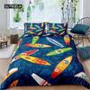 Surfboard Summer Sea Surfing Theme Duvet Cover Ocean Theme Bedding Set For Kids Boys Teens Soft Polyester Quilt Cover Decoration