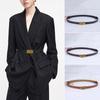 Womens Fashion Belt Stretch AdjustableSkinny Waist Ladies Dress Waistband Metal Buckle