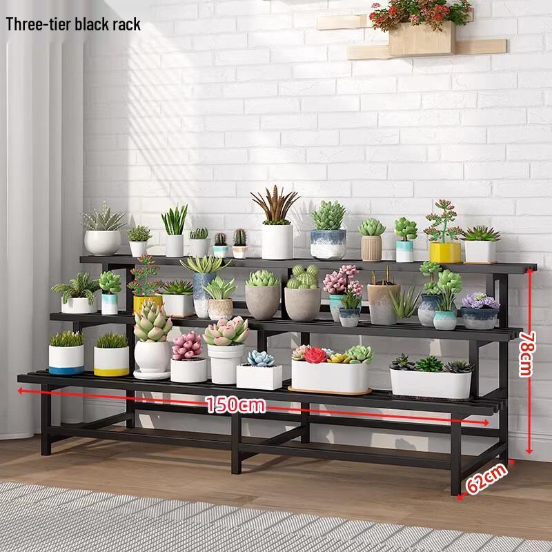Stepped Multi-tier Metal Outdoor Flower Stand