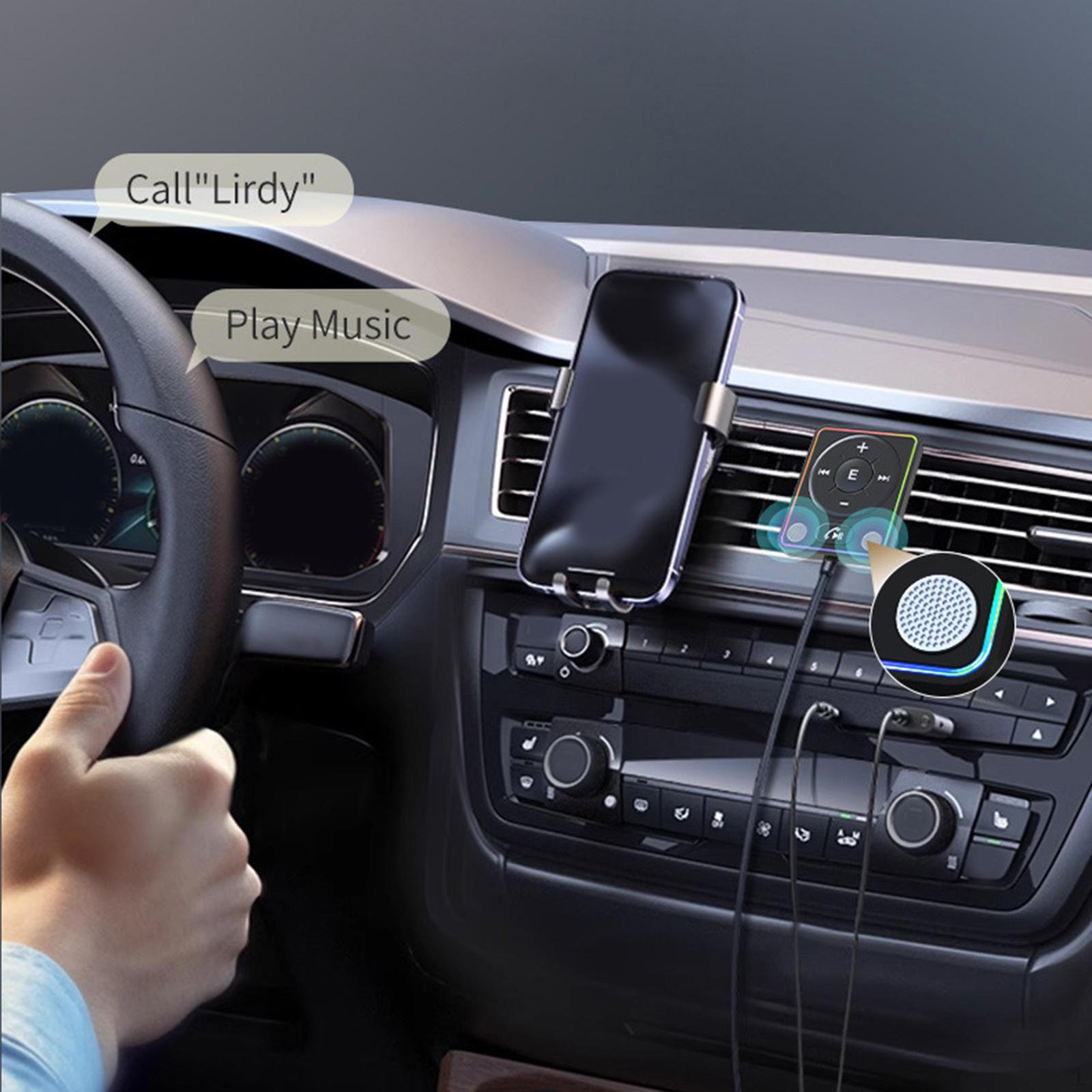 

AUX BT 5.4 Адаптер, Встроенный микрофон с двойным подключением, 3,5 мм автомобильный адаптер для динамиков,