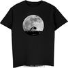 Killer Whale Full Moon T-shirt Fantasy Retro Orca Shirt Men Funny Tee Shirt Harajuku Street