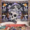 1pc Skeleton Mushroom Pattern Tapestry, Moon Sun Mandala Tapestry, Room Decoration Wall Hanging