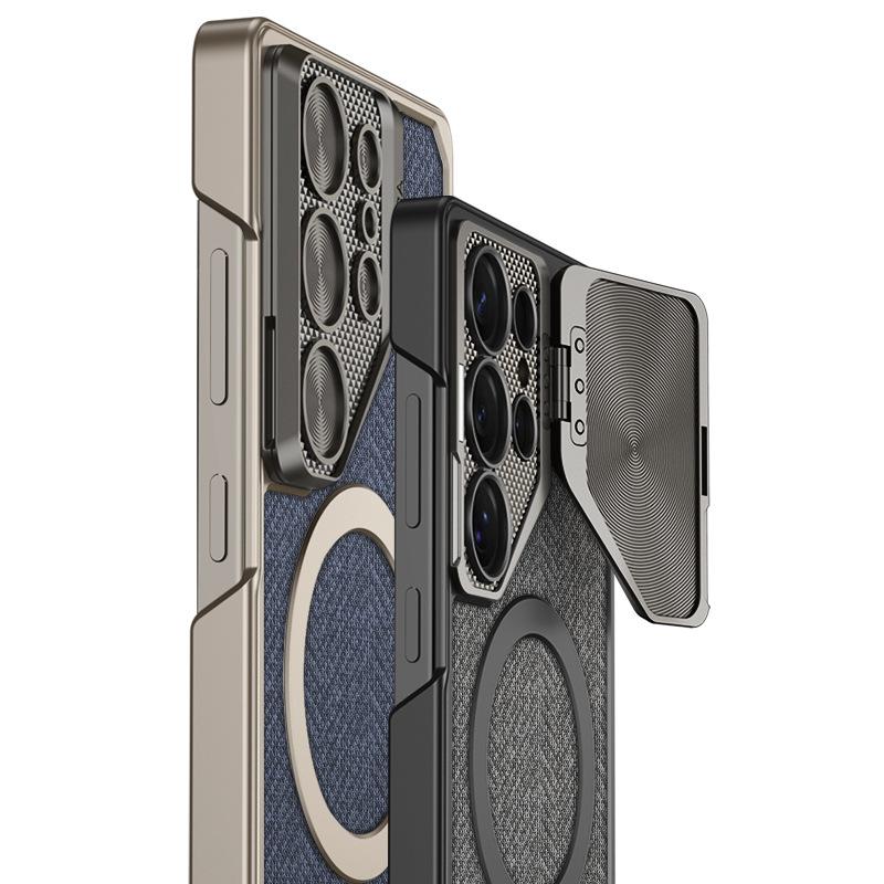 Samsung S25u Stand Mobile Phone Case S25 Ultra Magnetic Wireless Charging Lens Protection