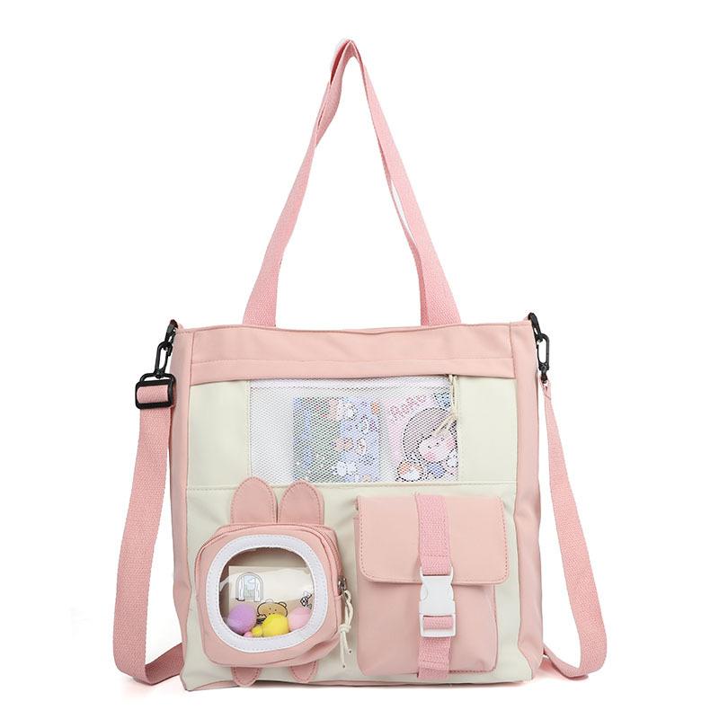 

Новая мода, высокое качество, нишевый дизайн, рюкзак Sense, повседневная парусиновая ручная сумка на плечо, сумка большой вместимости, милая сумка-мессенджер розовый