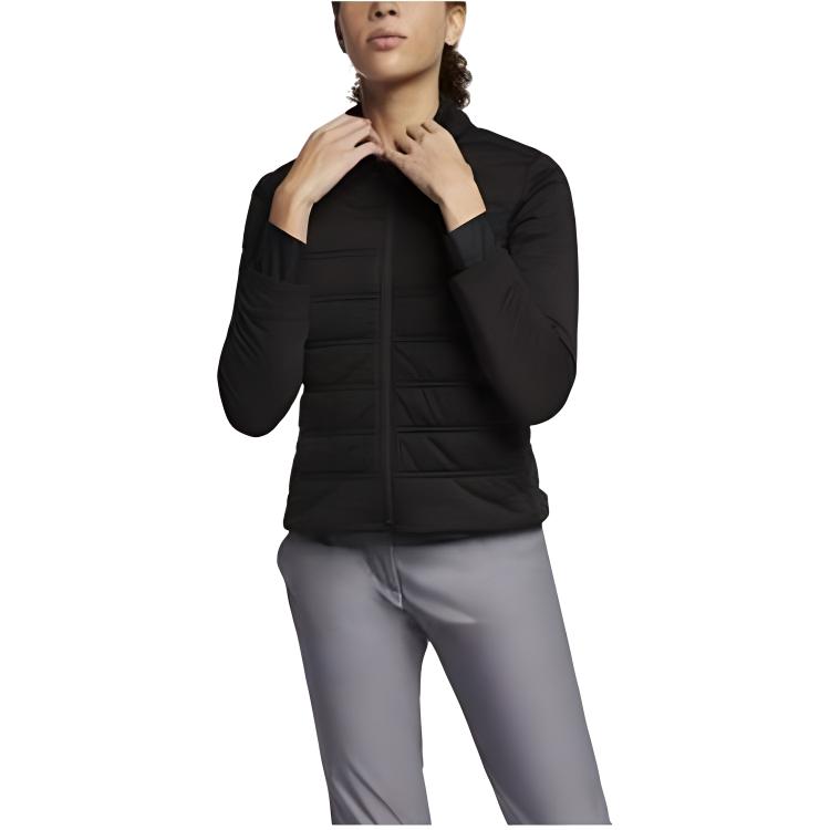 

Nike Solid Color Logo Print Zip Jacket Women jackets Black 930231-010 M
