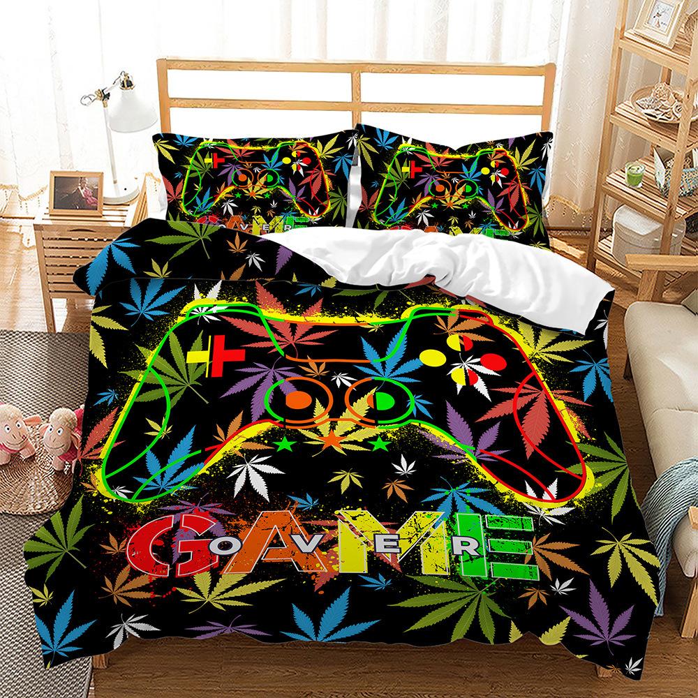 Gamepad Series Bed Three-Piece Quilt Cover 3D Digital Printing Kit Four-Piece Set