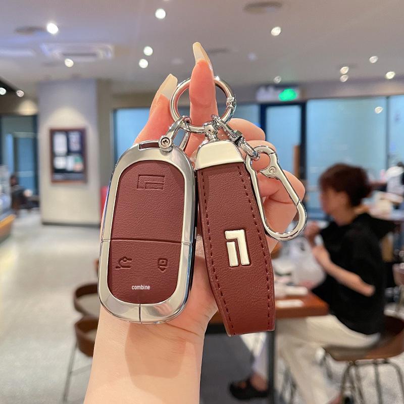 2023 Jishi 01 Key Case: All-Around Metal & Leather Shell for 7-Seater & Enjoyment 6-Seater Versions