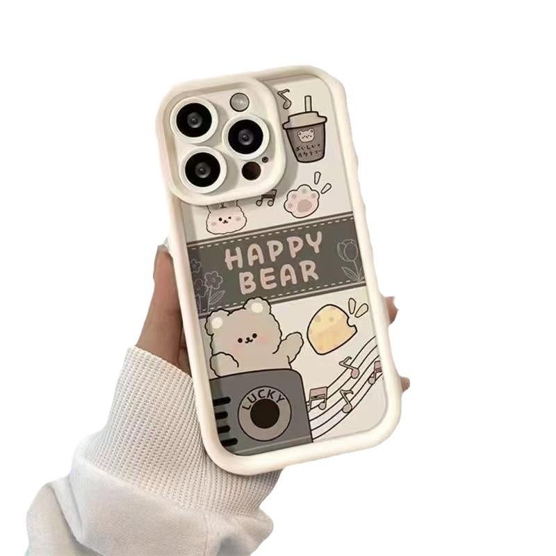 Music Bear Applies To Iphone16promax Mobile Phone Case Apple 15 Anti-drop 14 Japanese and Korean 13 Cute 12 New Models