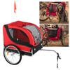 Pet Bike Trailer Smoothly Rolling Safety Bicycle Cart for Camping Hiking Walking Cycling
