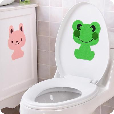 Cartoon Tier Badezimmer WC Aufkleber verdickt Filz WC WC Deodorant Aufkleber Deodorant Klebepad