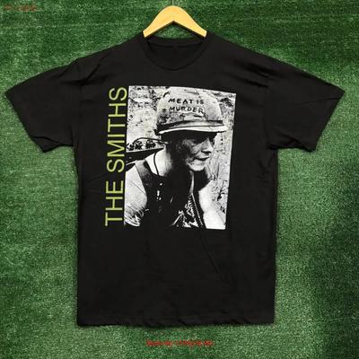 The Smiths Meat Is Murder Rock Band T Shirt Size Large Vintage Washed Graphic Homme Comfortable Slightly Casual Breathable Soft