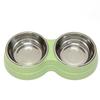 Stainless Steel Pet Drinking Dish Feeders Cat Puppy Feeding Supplies Small Dog Accessories Double Pet Bowls Dog Food Water Basin Meal Utensils 1pcs