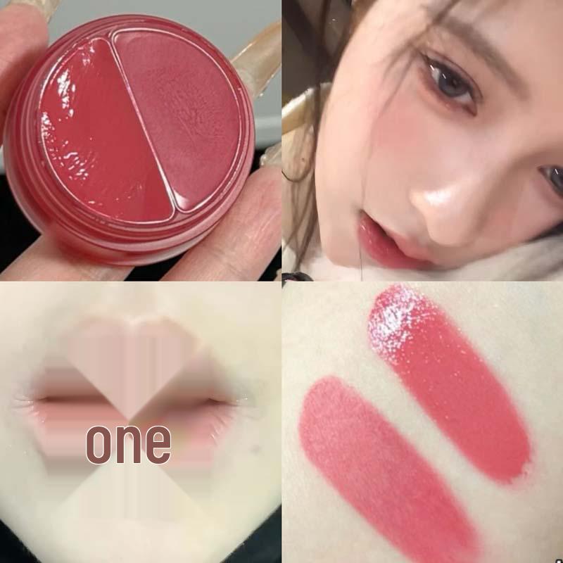 HERORANGE Peach Gauze Lip & Cheek Cream: Korean-Style Watery Matte Lip Mud & Two-Color Blush