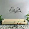 Vintage Library Metal Wall Art Powder Coated Book Mural Gift for Book Lovers Home Decor