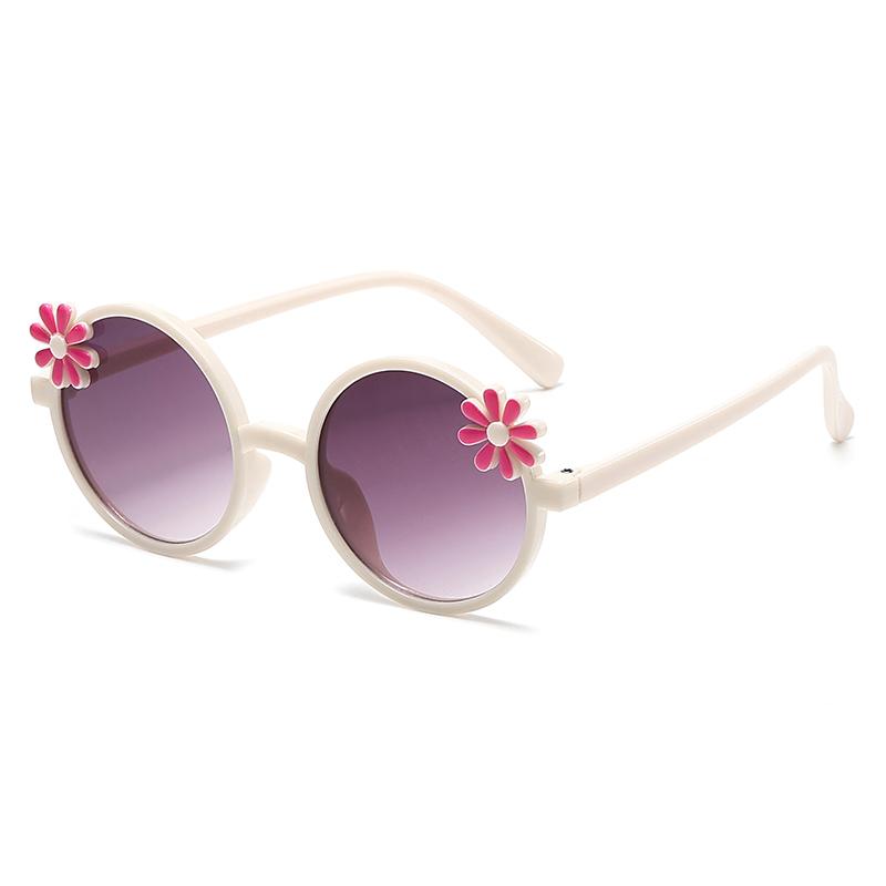 New Children's Glasses Floret Anti-ultraviolet Fashion Children's Sunglasses Outdoor Shading Travel Children's Mirror