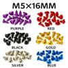 30PCS Colorful Decorative Bolt Set M5x16 Motorbike Fairing Screws  for Motorbike/Bicycle