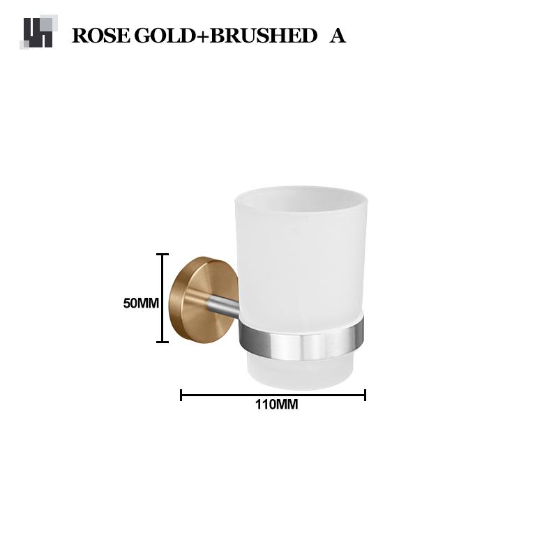 

Одинарный двойной держатель зубных щеток из нержавеющей стали, стакан для зубных щеток и держатель для чашки, настенное крепление, аксессуары для ванной комнаты, золото, белый