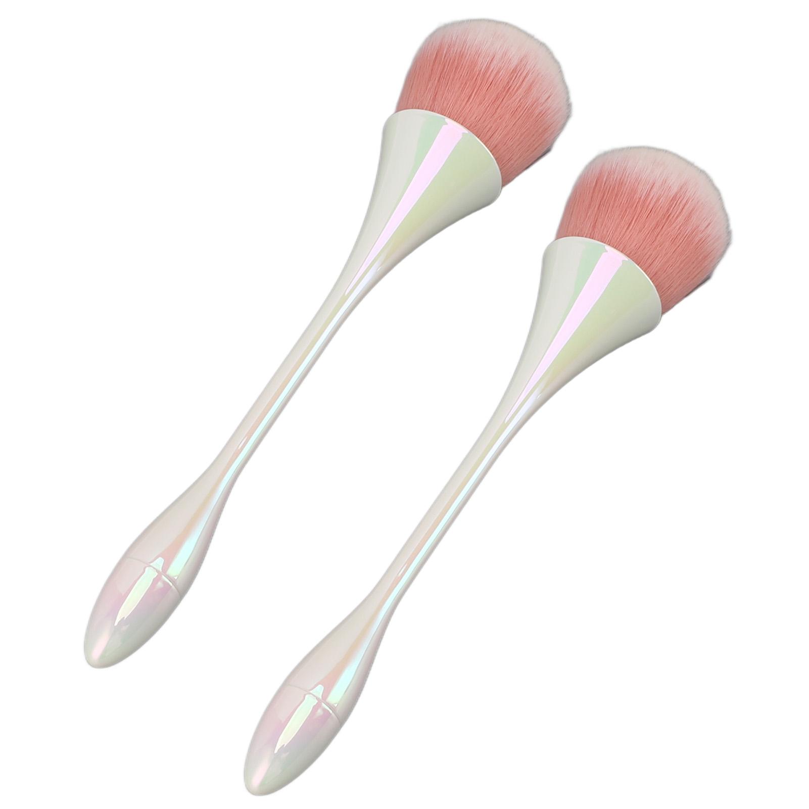 

2PCS Nail Dust Brush ABS and Nylon Soft Multifunctional Nail Art Dust Powder Remover Brush