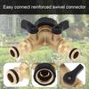 Brass Y-Shaped Double Outlet Garden Hose Adapter with Independent Switch Fittings, Household Water Tap Connection Accessories