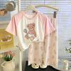 Summer Cartoon Short-Sleeve Pajama Set for Boys & Girls - Lightweight Home Wear for Children & Babies